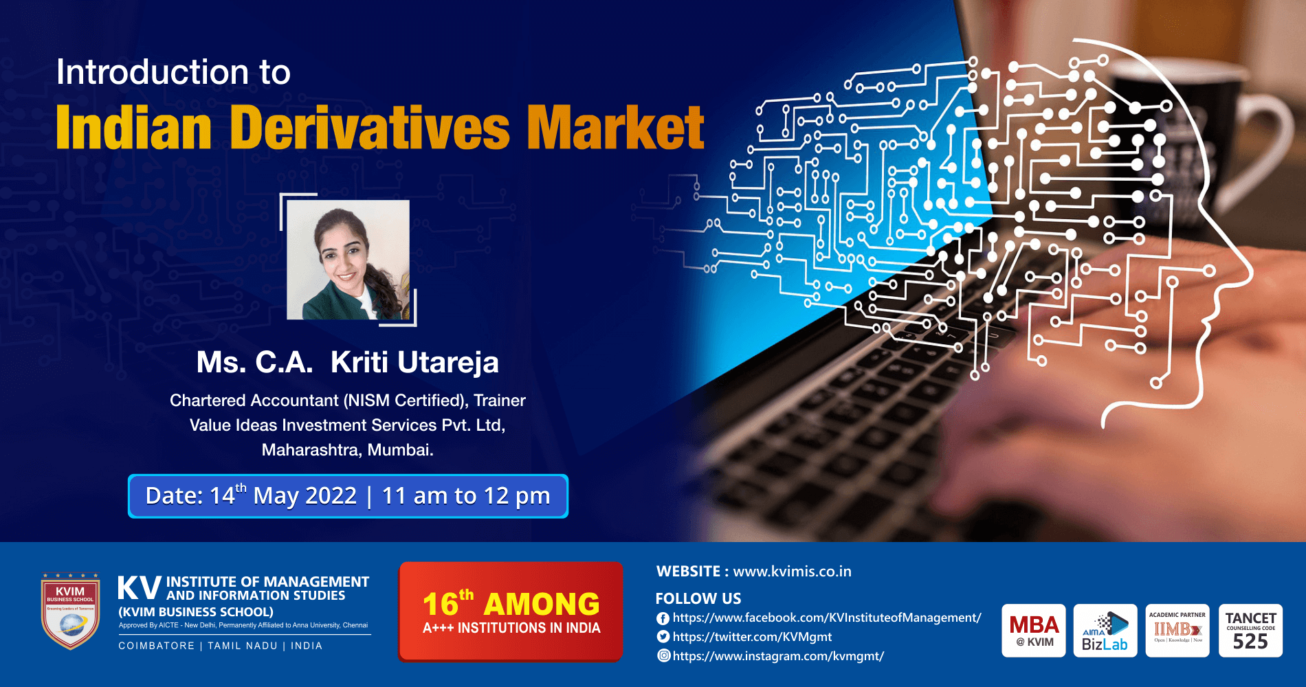 Guest Lecture session on Introduction to Indian Derivatives Market 2022